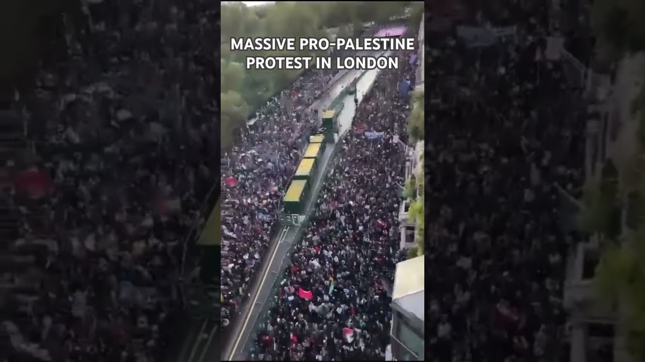 Massive London Protest | Thousands Rally for Gaza Ceasefire at Pro-Palestine Demonstration