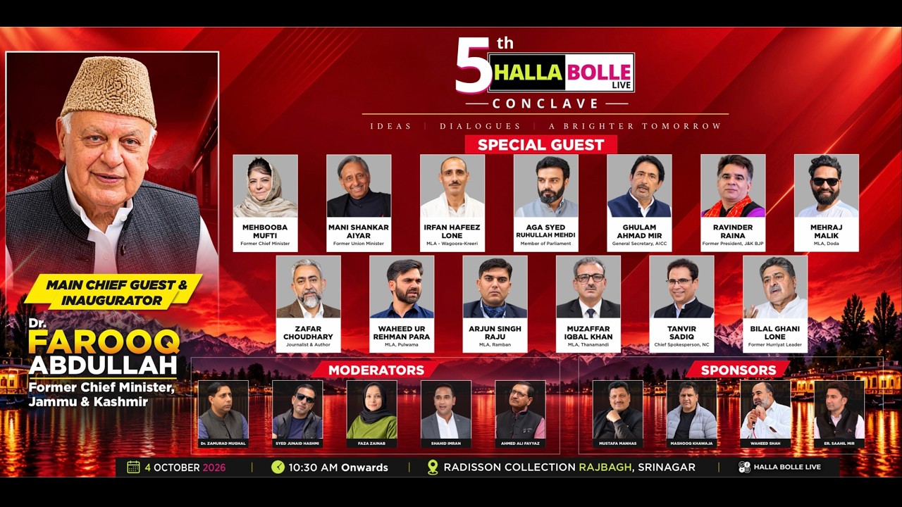 🔴 LIVE 5TH HALLA BOL Conclave at Radisson Collection Srinagar