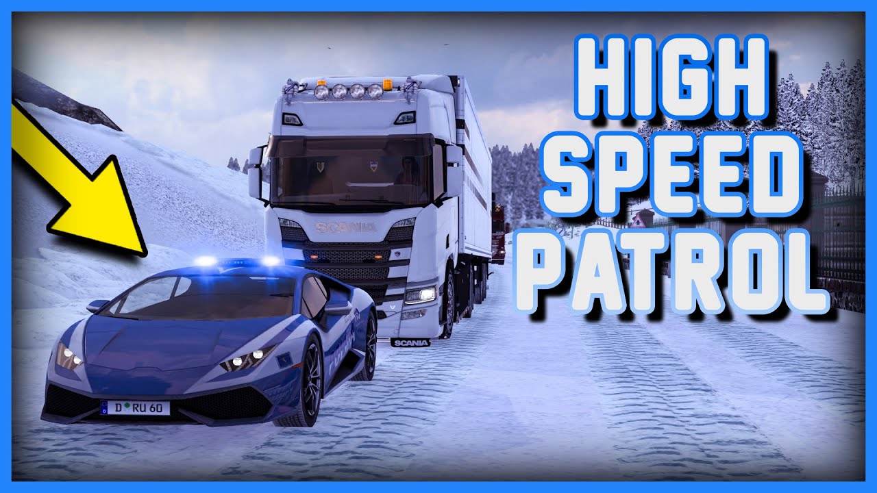 The LAMBORGHINI POLICE on TruckersMP | 300KM/H?
