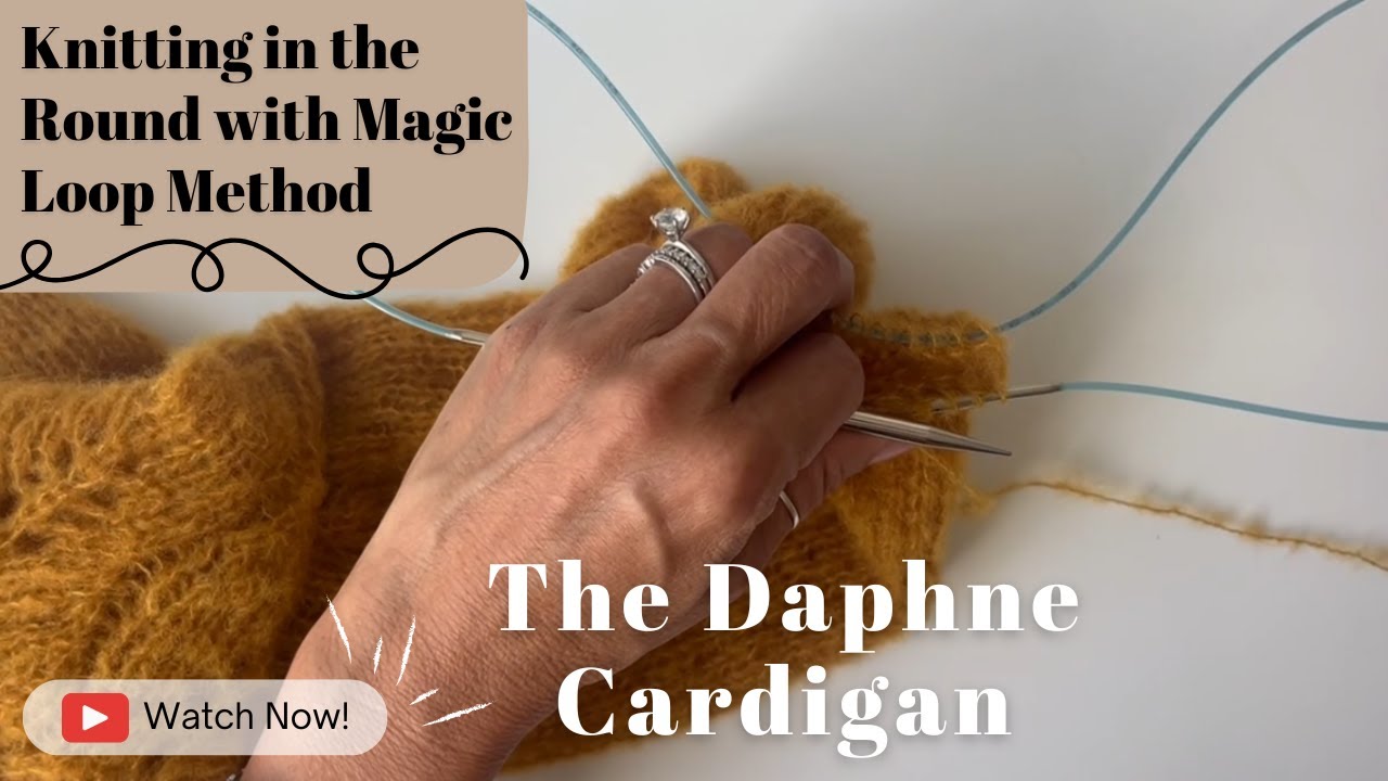 Knitting the Sleeve of a Top-Down Cardigan using the Magic Loop Method