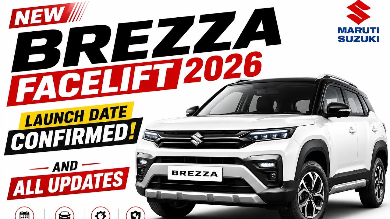 🔥 New Brezza Facelift 2026 &ndash; Launch Date Confirmed | All Updates Inside! 🚗 #vishalbhargav 