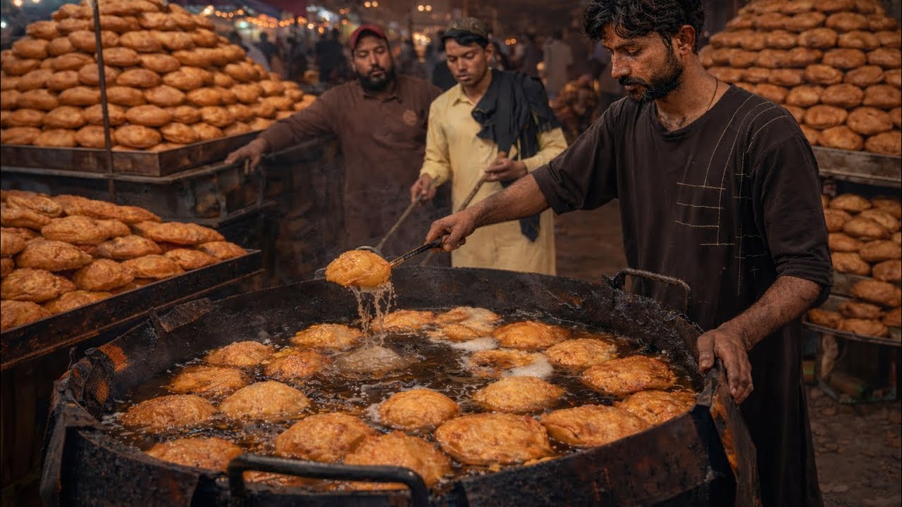 RAMADAN STREET FOOD - KHAJLA MAKING | SPECIAL RAMADAN STREET FOOD 
