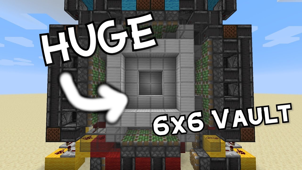 EZ to Build Giant 6x6 Vault Door Seamless | Minecraft 1.15 Java