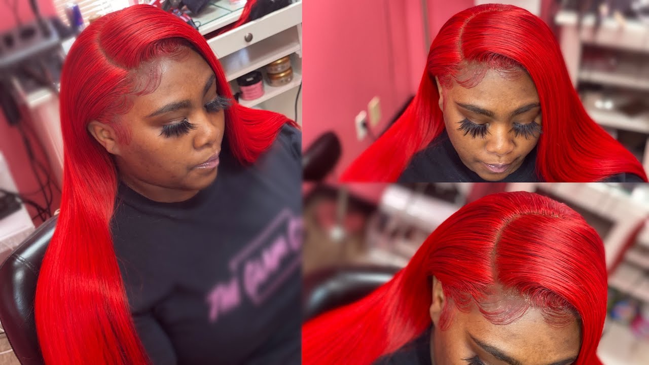 Red Lace Frontal Sew in Start to Finish ft. @KaesVanity