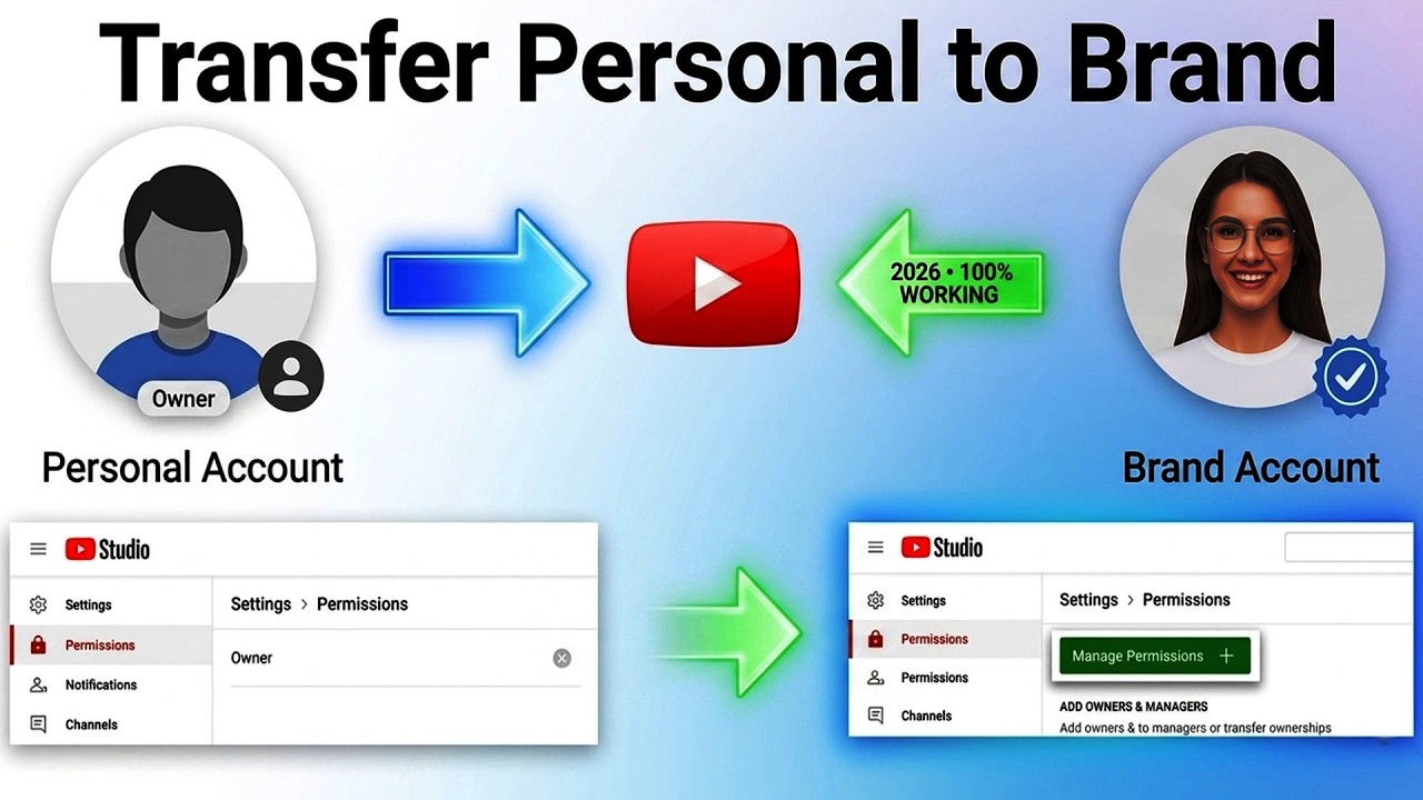 How to Transfer a Personal YouTube Account to Brand Account on YouTube 2026 [100% WORKING]