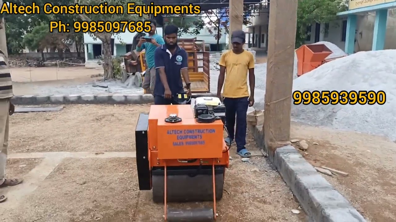 SINGLE DRUM WALKBEHIND ROLLER#altechequipments#soilcompactor#earthrammer#9985097685#hyderabad