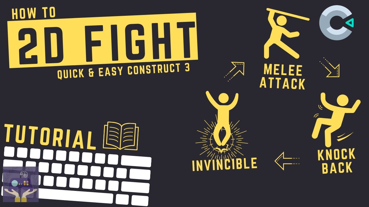 Construct 3 Fight Tutorial - Melee Attack, Knock Back, Invincibility