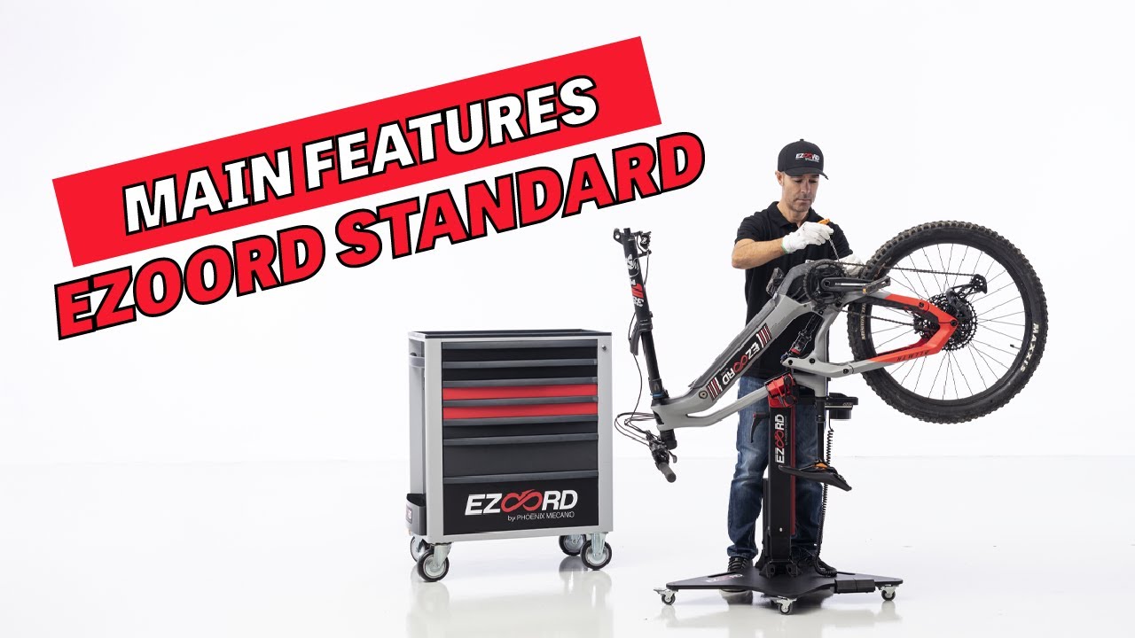 Main features of the ELECTRIC BIKELIFT & repair stand | EZOORD STANDARD