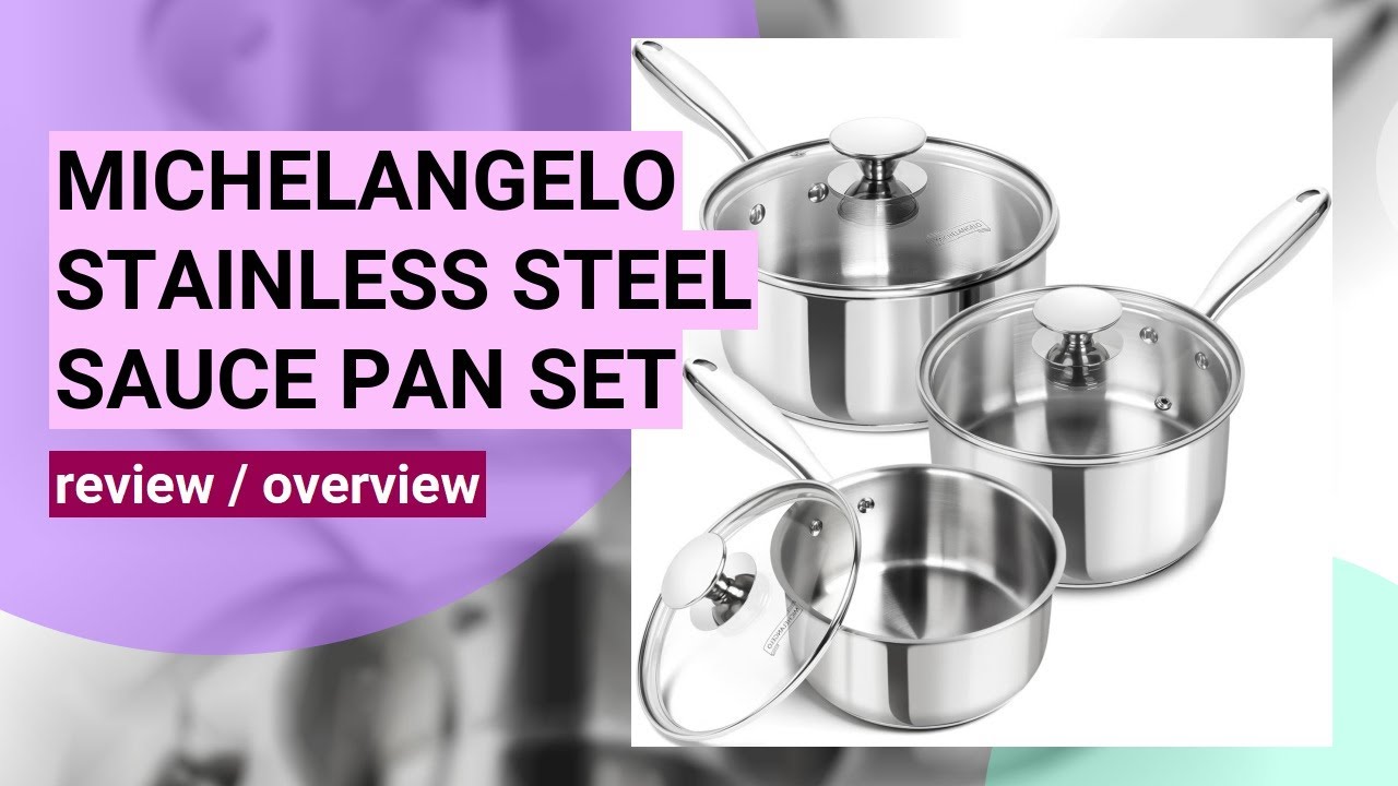 MICHELANGELO Stainless Steel Sauce Pan Set Review: Versatile, Durable, and Induction Compatible!