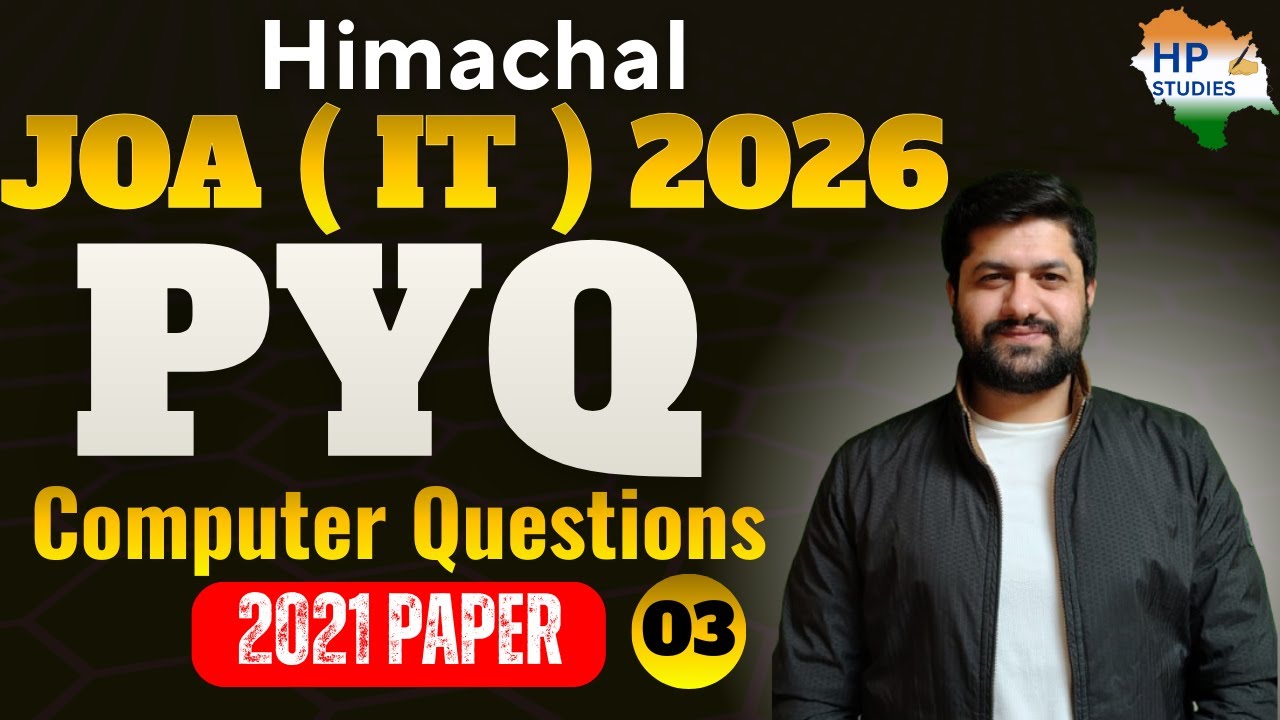 HP JOA ( IT ) 2026 | Computer Questions | PYQ Series ( Class - 4) | 2021 Paper #hpjoait #hpjoait2026