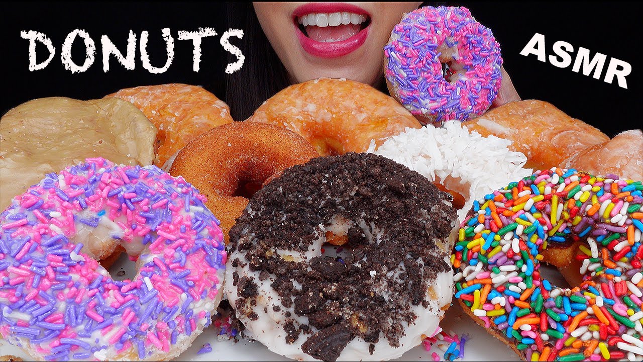 ASMR STAN'S DONUTS (RAINBOW,  UNICORN, OREO) MUKBANG 먹방 (No Talking) EATING SOUNDS | Rossikle ASMR