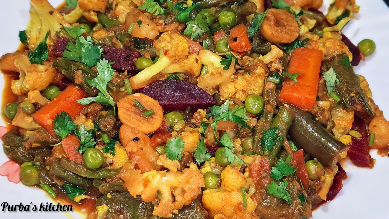 শীতের টাটকা সবজির সাথে একটা সিক্রেট উপকরণ দিয়ে অসাধারণ স্বাদের নিরামিষ রেসিপি | Mixed Veg Recipe