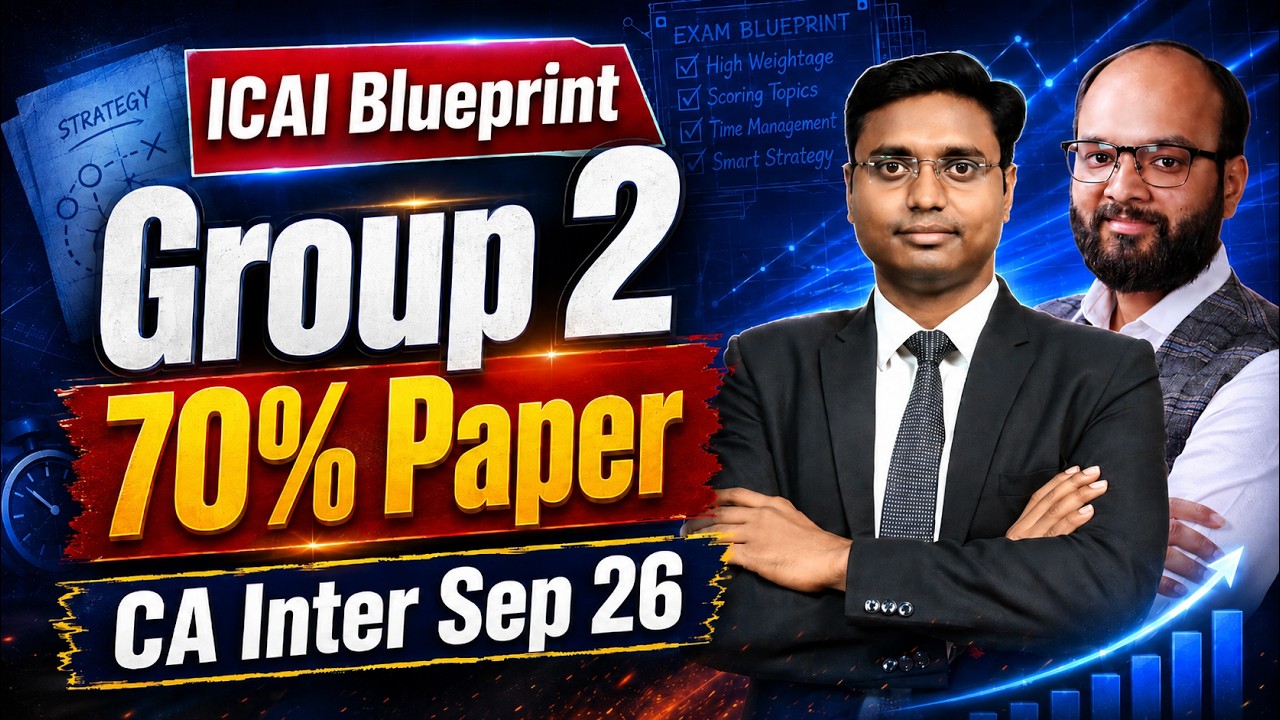 CA Inter Group 2 Strategy Sep 2026 | Most Important Topics & Weightage | CA Inter Group 2 Roadmap