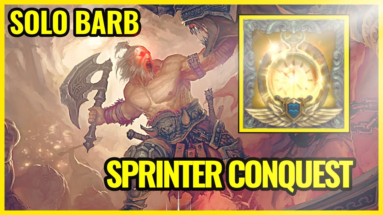 Diablo 3 SPRINTER CONQUEST - Solo Barbarian (Season 34)