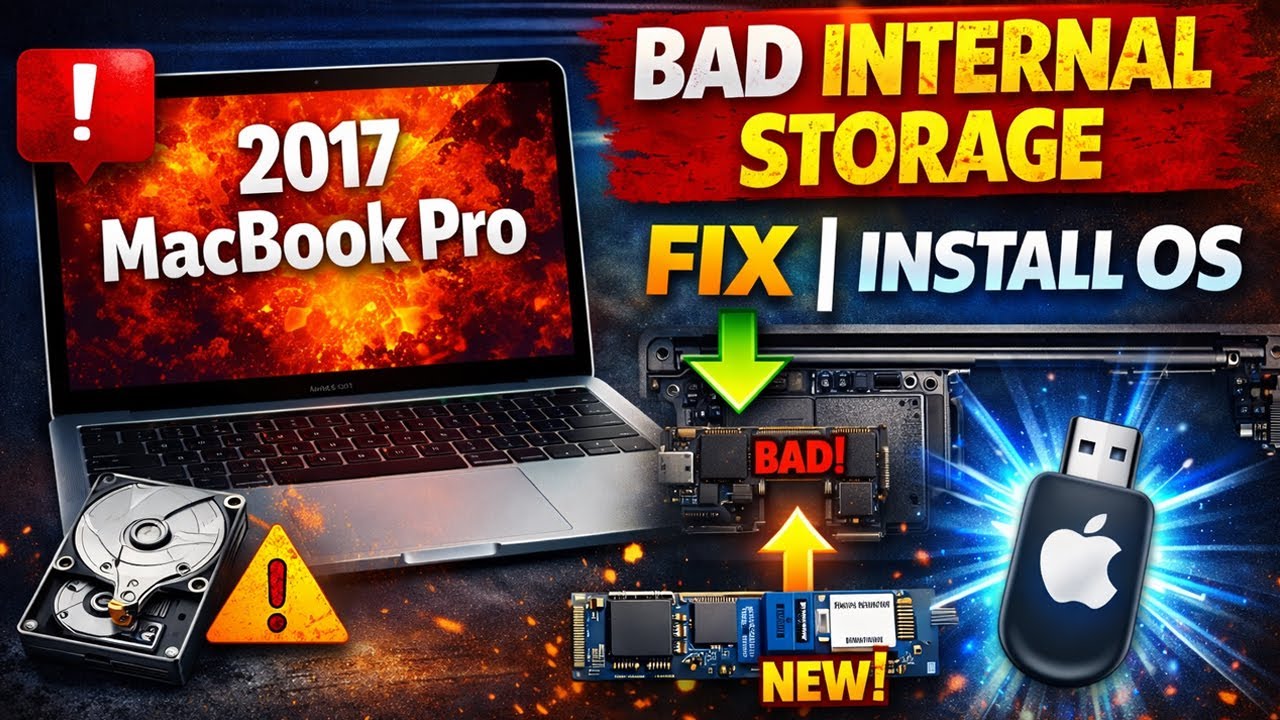 2017 MacBook Pro with Bad Internal Storage | Fix | Install OS
