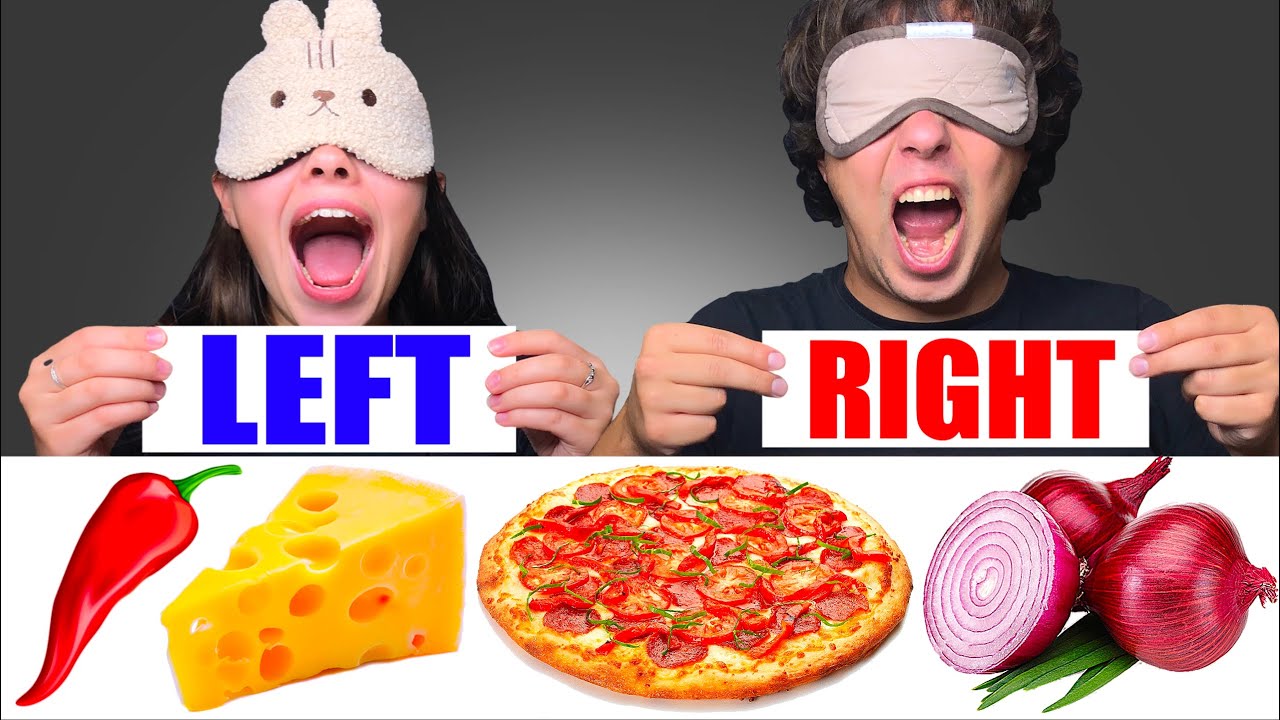 ASMR Left or Right Food Challenge With Closed Eyes | Eating Sounds Mukbang Tati ASMR
