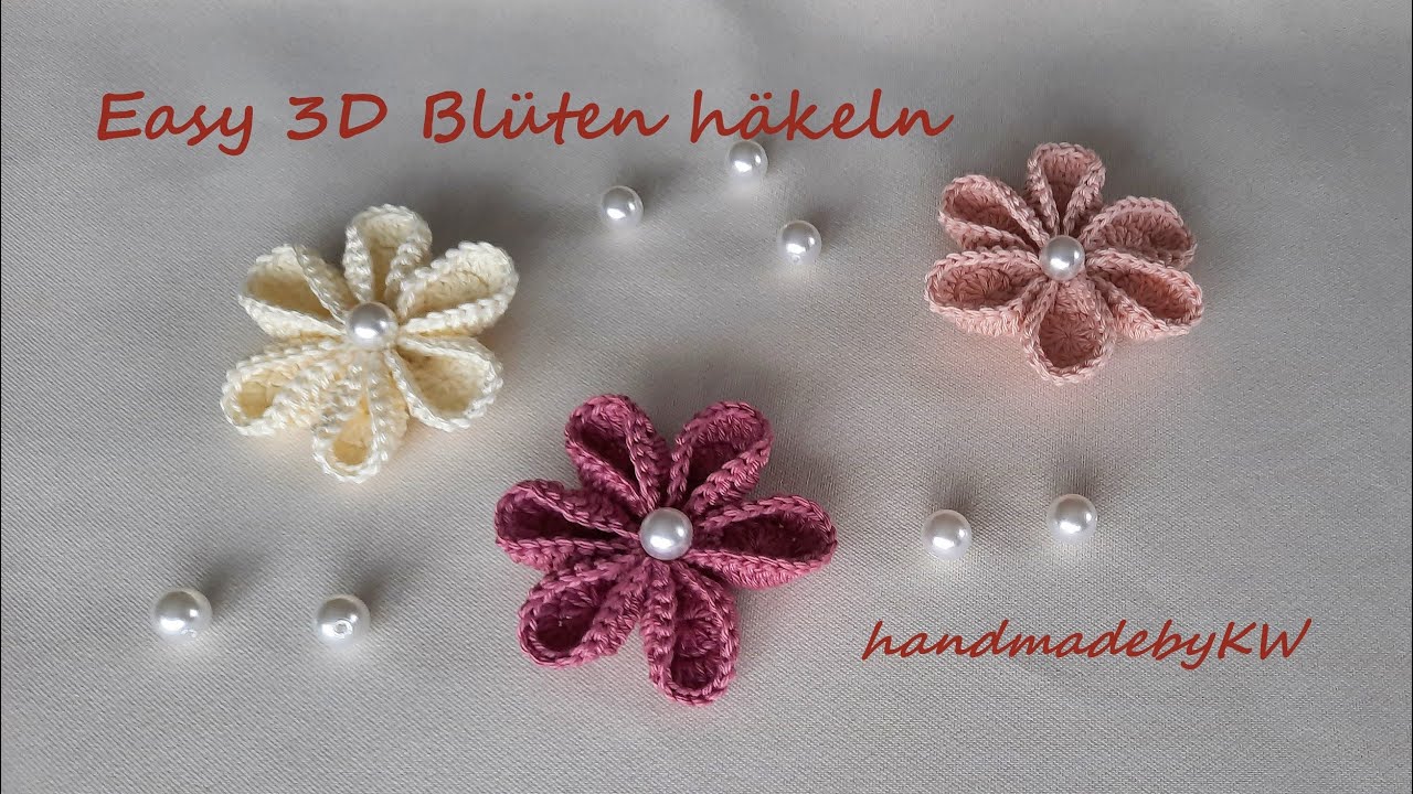 Blumen häkeln 🌺 - einfache Blumen häkeln
