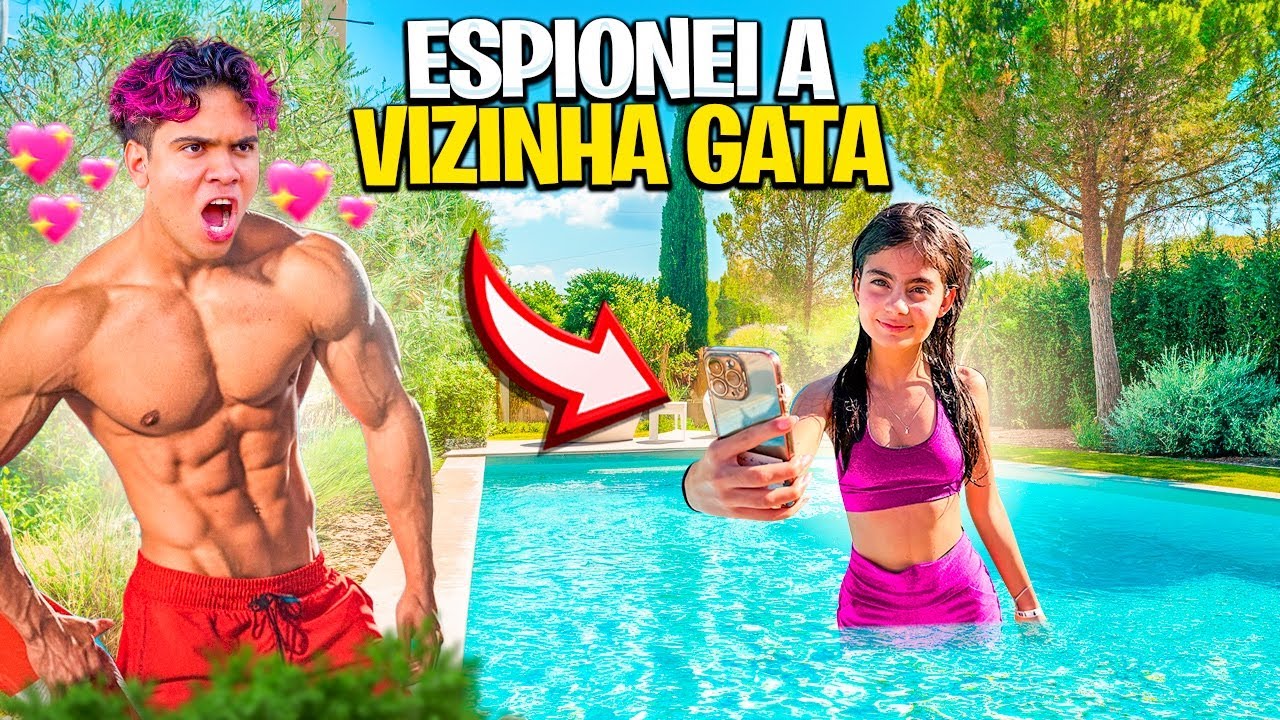 ESPIONEI A VIZINHA NA PISCINA *ela tem namorado