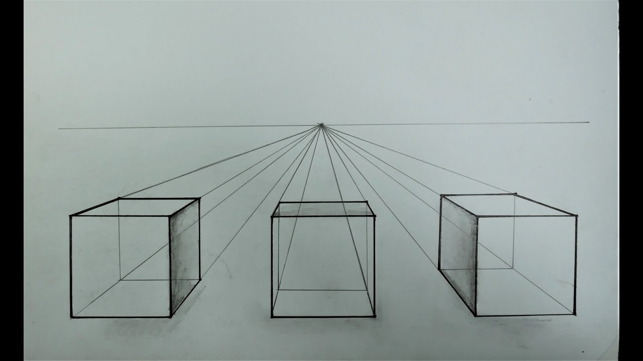 Cube in 1 Point Perspective - The Best Exercise to Learn Drawing in Perspective