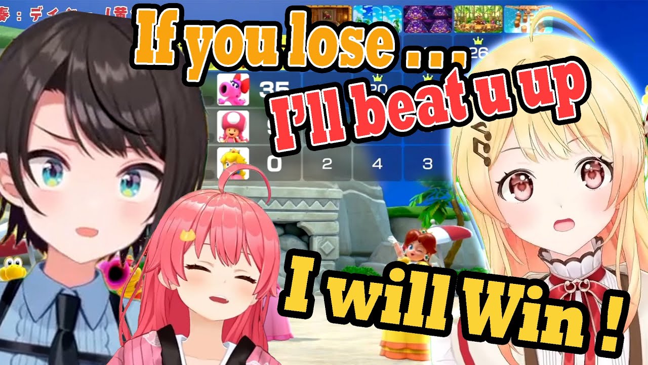 Kanade Dominated Mario Party after being pressured by Subaru in Hololive NewYear GameFes