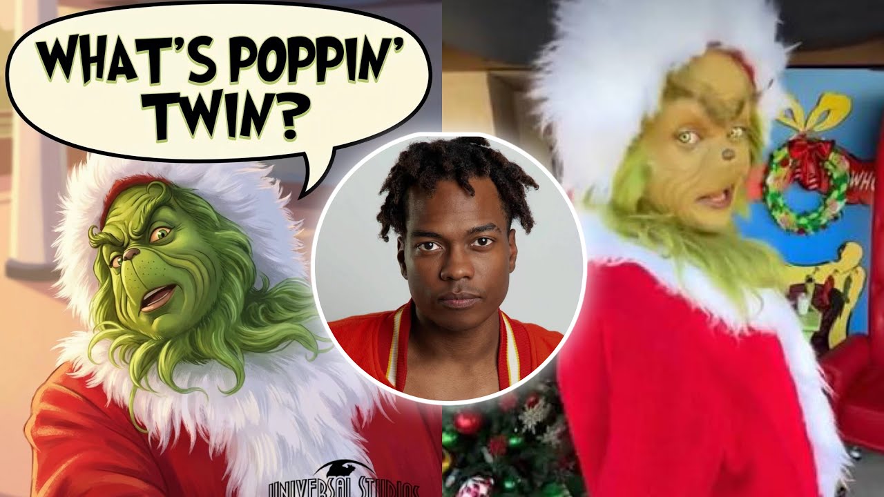 Nick Darnell As The Grinch At Universal Studios Hollywood Goes Viral For His Great Performance