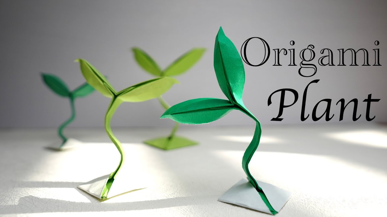 DIY Origami Plant ❤ ⁇ 🌿 How to Make a Mini Origami Plant/ DIY Paper Craft/ Easy Paper Craft