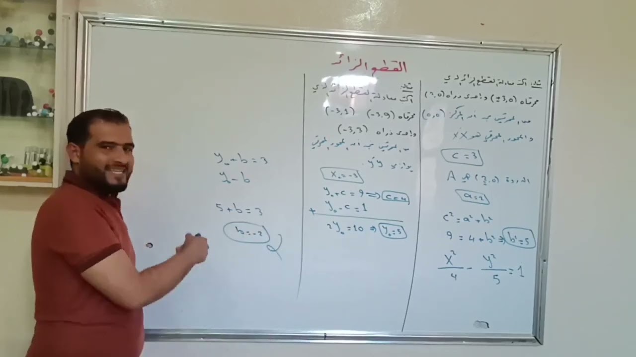القطع الزائد .. أمثلة عن تشكيل المعادلة