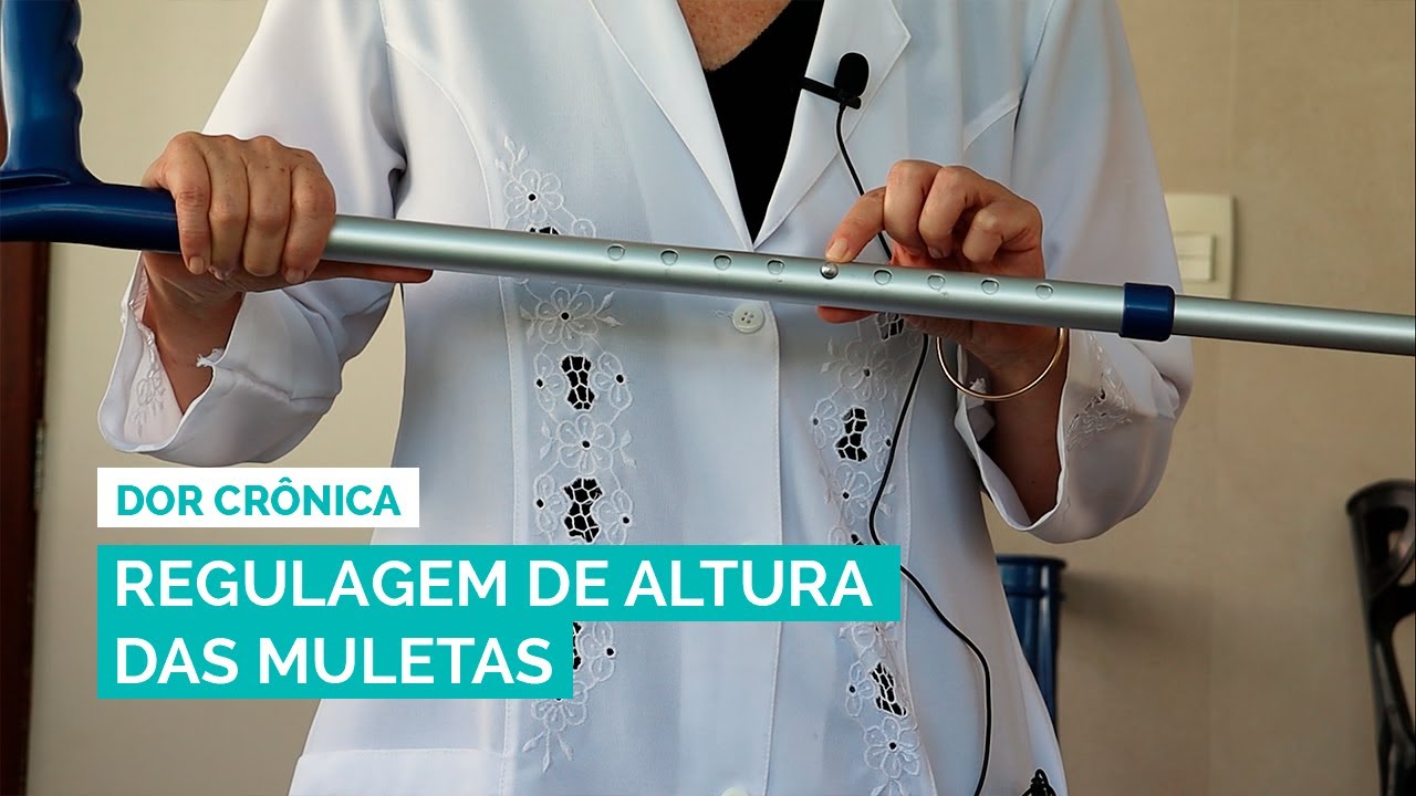 Regulagem de altura das muletas