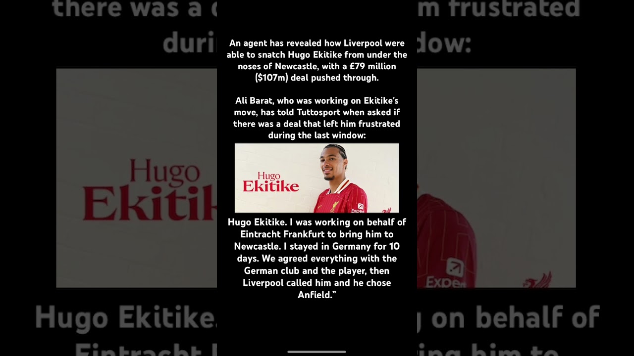 Revealed: How Liverpool beat Newcastle to &pound;79m Ekitike #liverpool #lfc #transfer