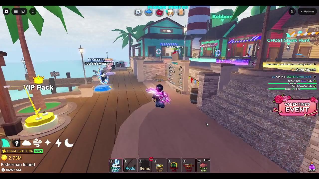 Live roblox fish it susah bgt dapet sc 1/6 M