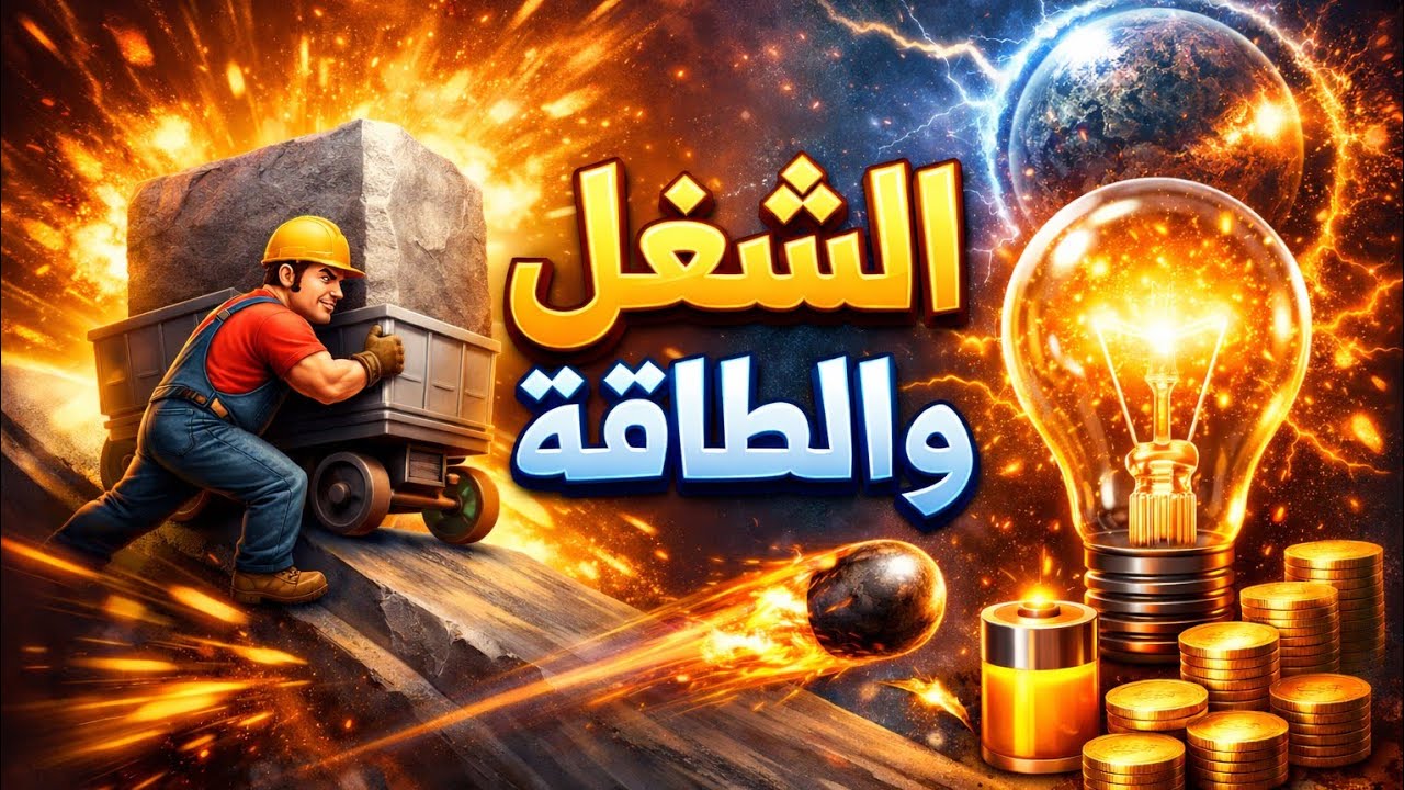 شرح وحل درس الشغل والطاقه للصف الثاني الثانوي الدرس الاول فيزياء مع الأستاذ حاتم الانور 