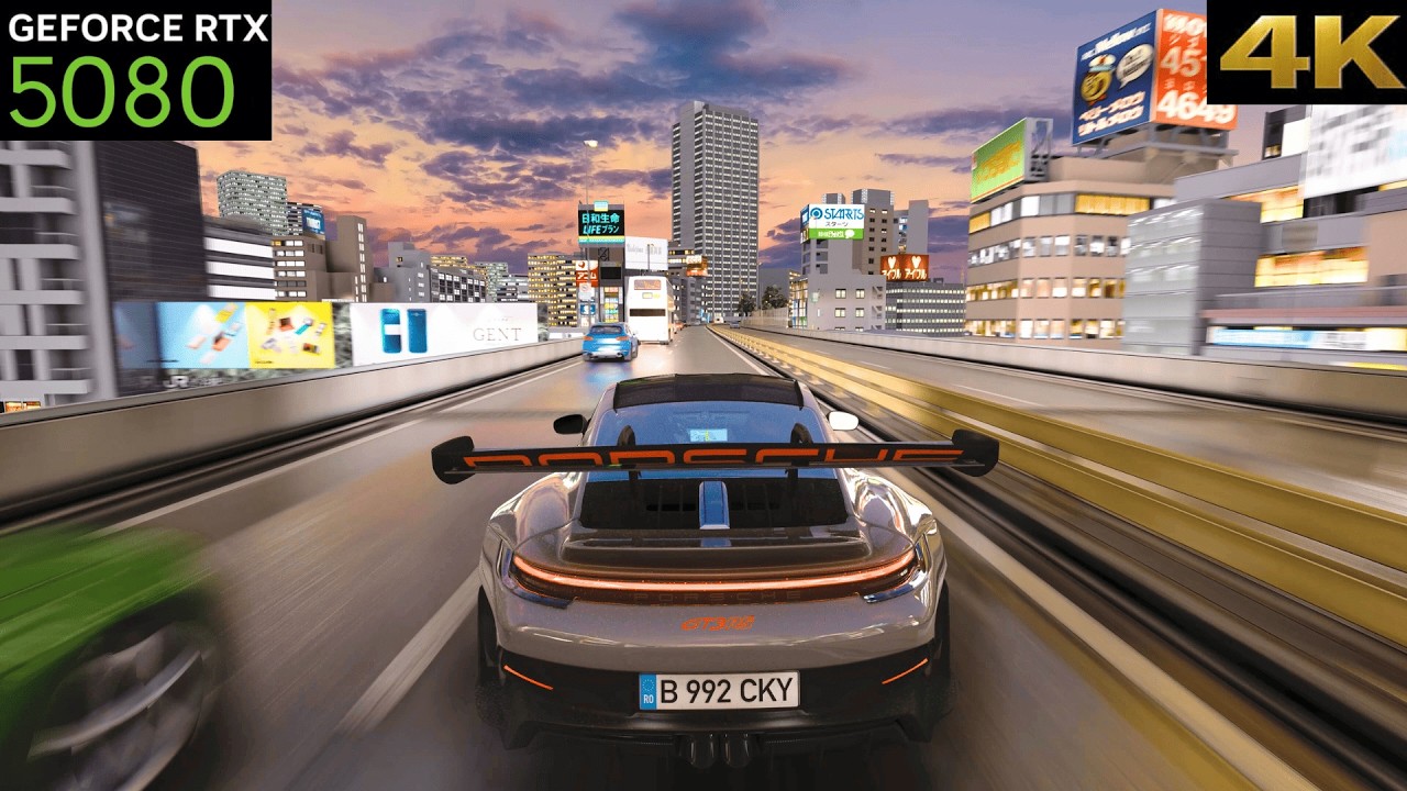Porsche 911 GT3 RS - Tokyo Sunset Run [4K] Assetto Corsa Real Life Graphics 首都高