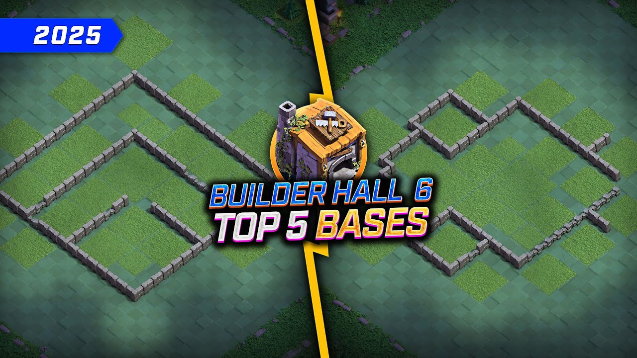 NEW BEST BH6 BASES (Stage 1/2) 😍 TOP 5 Builder Hall 6 Base Links for 2025 - Clash of Clans