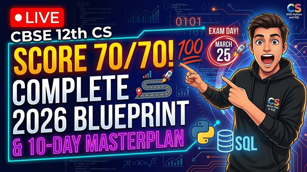 Score 70/70 in Class 12 CS! 💯 | Complete 2026 Blueprint & 10-Day Masterplan to score maximum marks