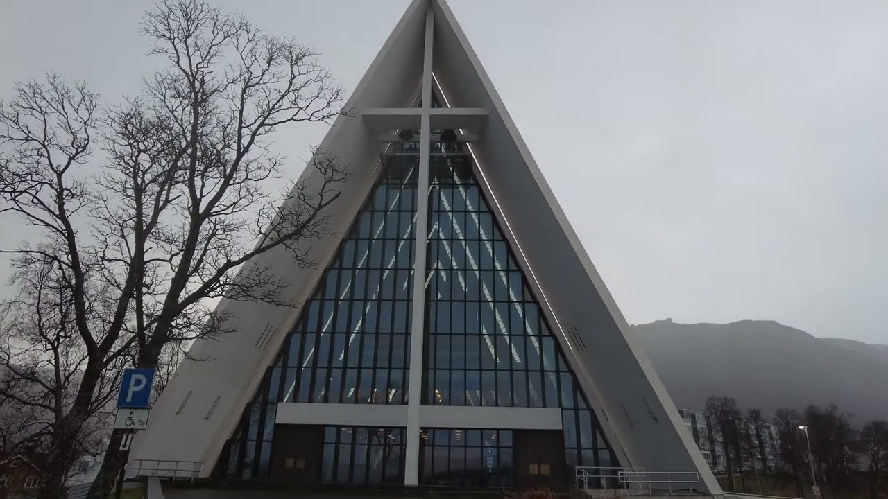Tromso Arctic Cathedral.  Biggest and Nicest Church in Tromso.  - Tromso Norway - ECTV