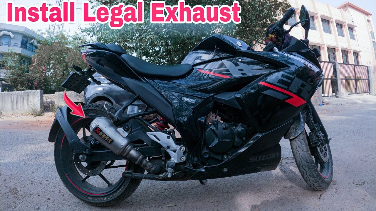Installing Legal Exhaust In Gixxer Sf155cc || in 2022 hindi