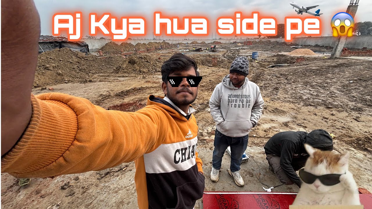 Aj Kya hua side pe 😱/ civil work side/ The Bikesh vloger 