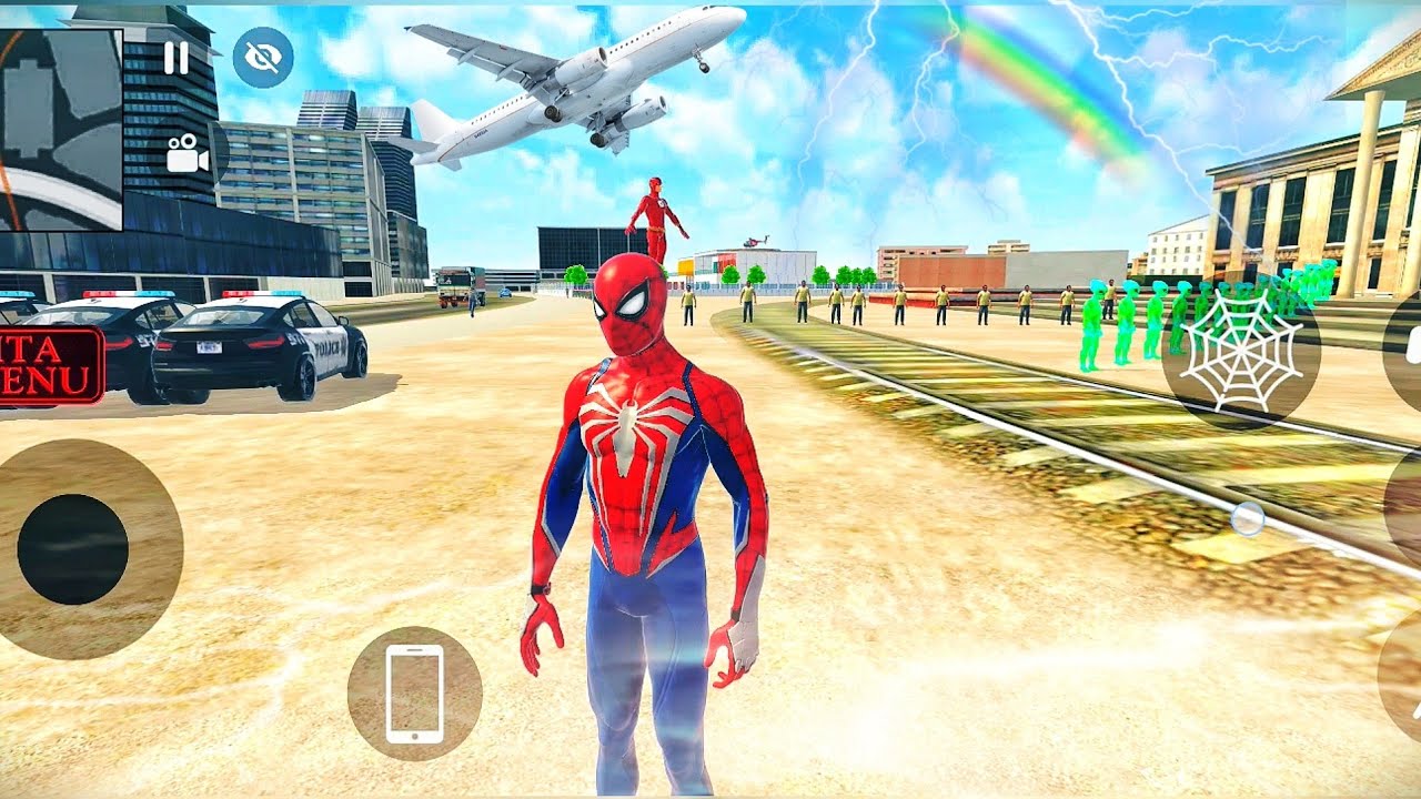 🦚 Indian Theft Auto 💥 Big Spiderman 🔥 Fight Many Spiderman 🥰 Police Super Cars Car & Bike Racing 3D 