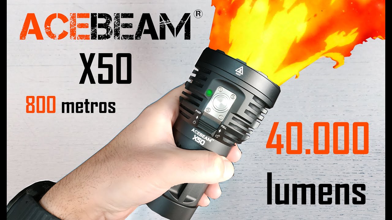 ACEBEAM X50 40.000 lúmenes, unboxing y review en español