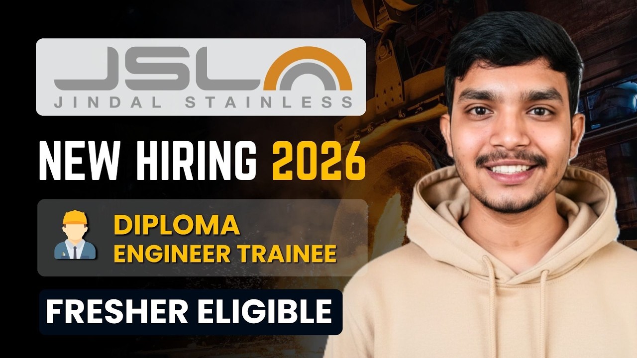 Jindal Stainless DET Recruitment 2026 | JSL Diploma Fresher Jobs | Manish Mahato