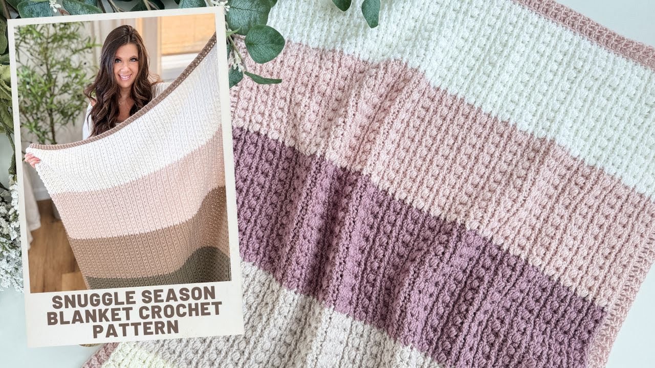 Snuggle Season Blanket Crochet Pattern - Textured Post and Puff Stitches