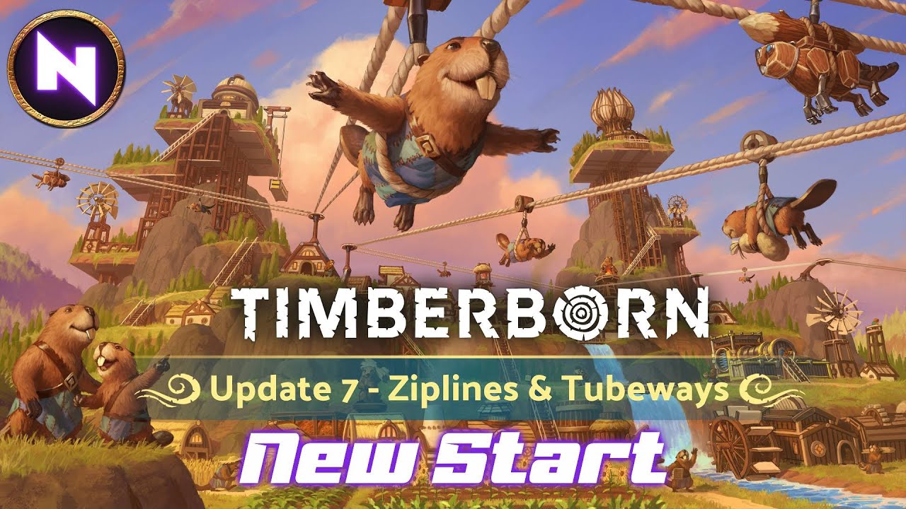 New Features ➡️ New Series ➡️ Max Happiness | TIMBERBORN Update 7: Ziplines & Tubeways | Lets Play