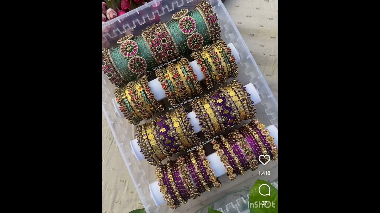 Beautifully handcrafted Lotus Design Silk Thread Bangles. 🌸✨Perfect for all styles