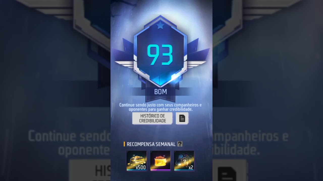 como funciona a credibilidade na nova atualiza&ccedil;&atilde;o do free fire