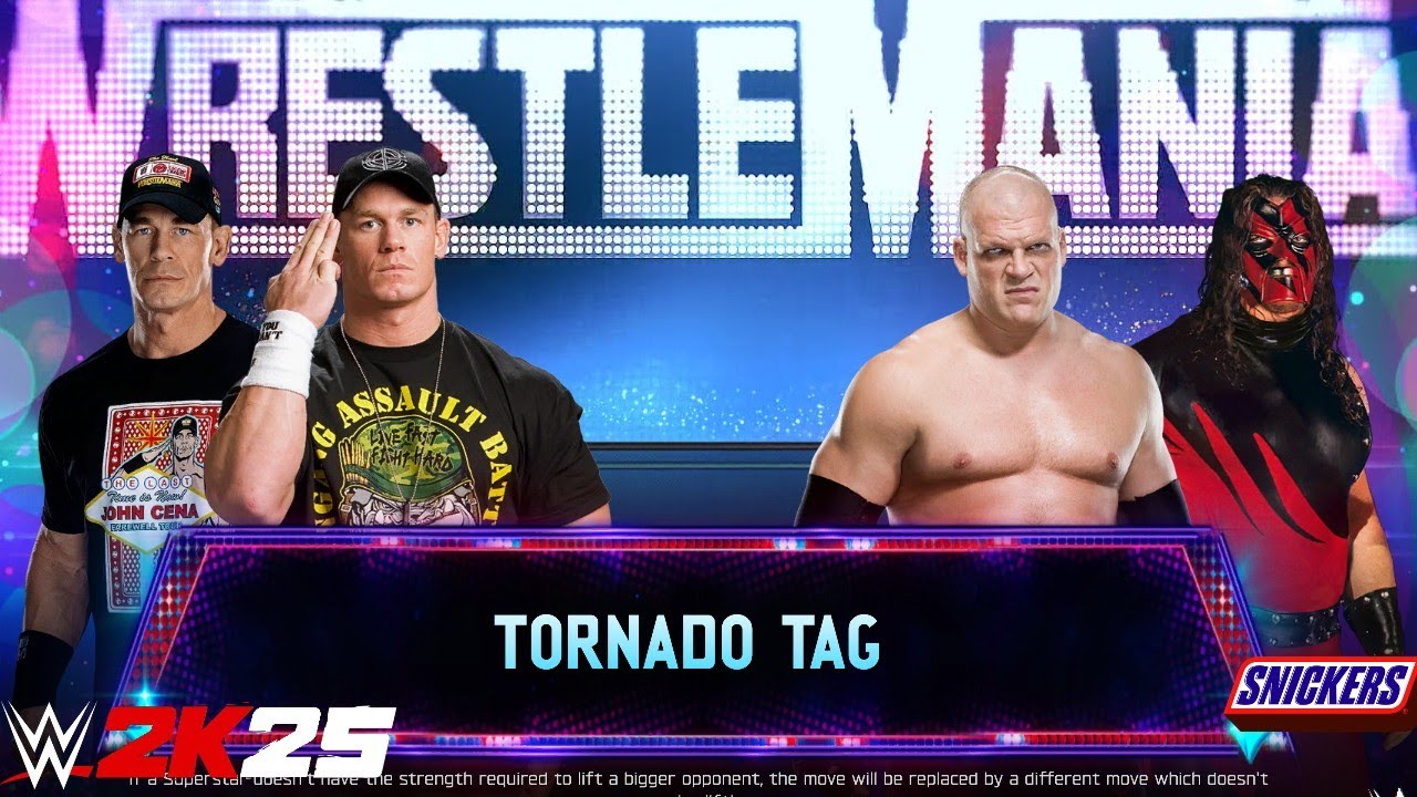 Full Match - JohnCena & JohnCena '07 vs Kane '03 & Kane '98:Tornado Tag at Wrestlemania 41| WWE 2k25