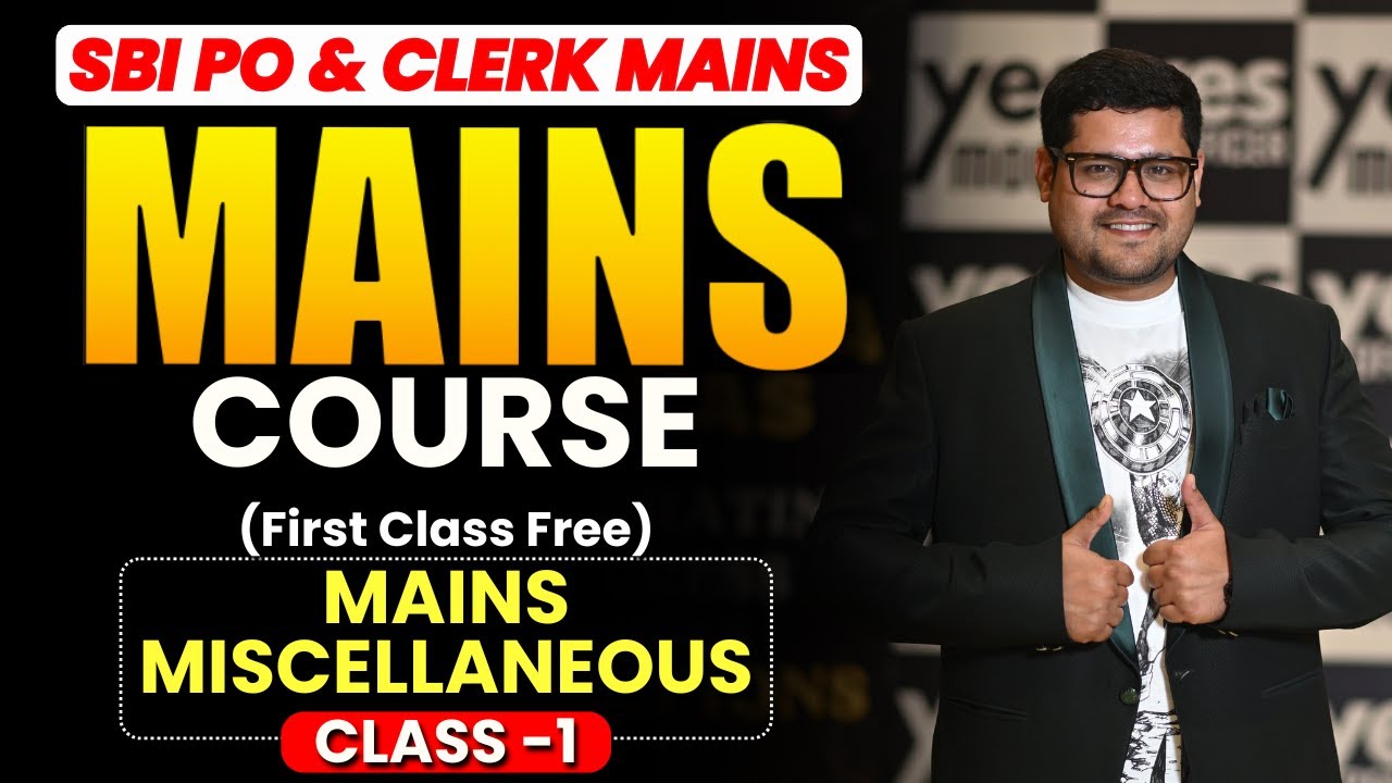 (🔴 Paid Class Free) Mains Level Miscellaneous Reasoning | SBI PO & Clerk 2024-25 | Ankush Lamba