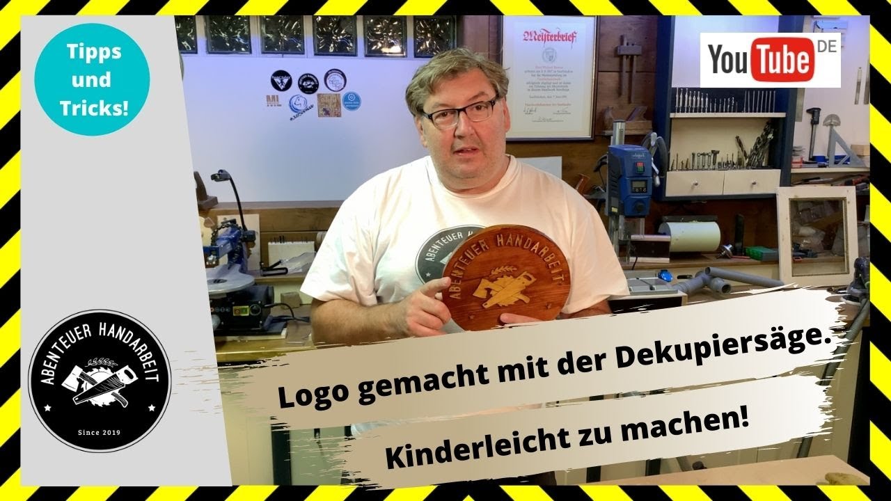 Logo erstellen mit der Dekupiersäge. Kinderleicht zu machen!