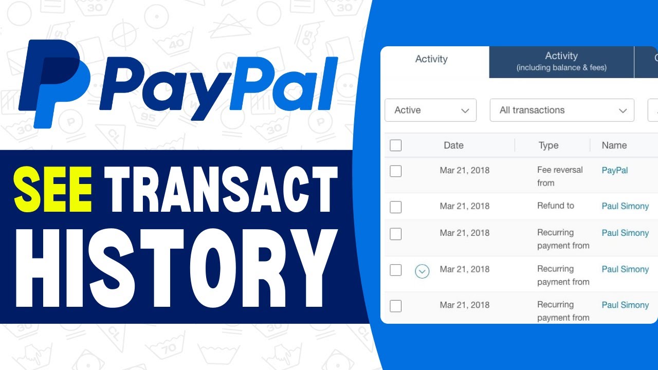 How to View My Transaction History on PayPal - See Transaction History