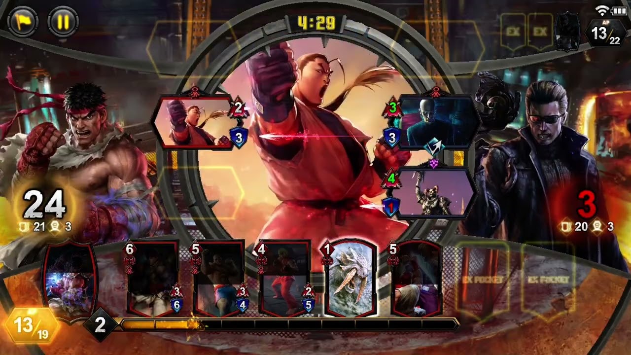 Ryu vs wesker  #ryu #albertwesker #Teppen #cardgaming #gamplay