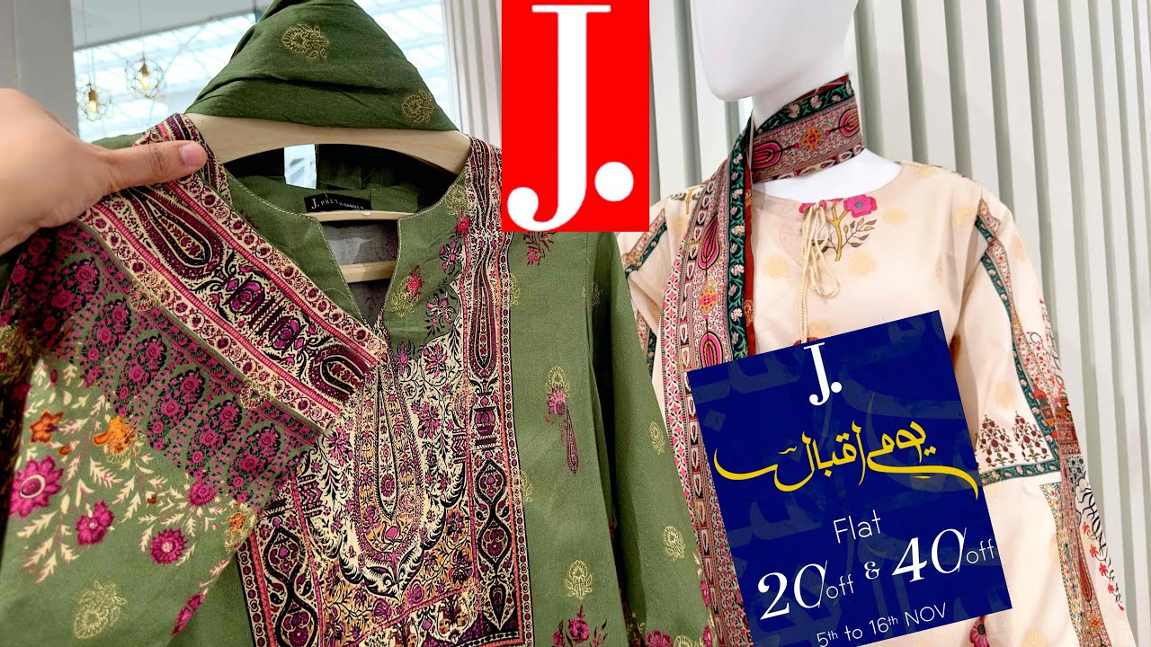 J. Junaid Jamshed Flat 20% & 40% Sale🔥J. Iqbal Day Sale On All New Winter Collection🔥J. Sale Today 